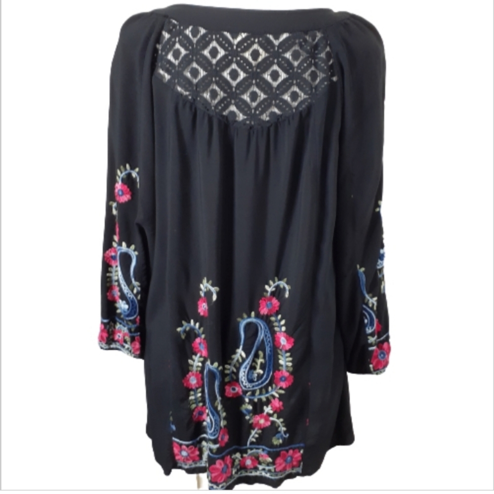 Anthropologie Fig and Flower Boho Peasant Top - Picture 2 of 9